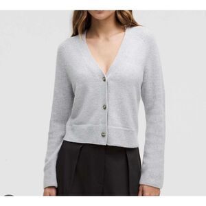 Lululemon Cashmere Slim-fit Cardigan Sz L